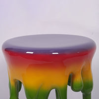 Rainbow Melting Side Table Dripping Statue