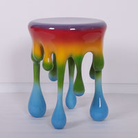 Rainbow Melting Side Table Dripping Statue