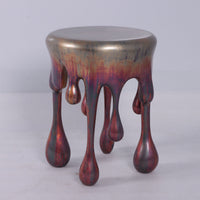 Copper Color Melting Side Table Dripping Statue