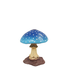 Small Blue Mushroom Over Sized Statue