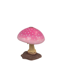 Small Pink Mushroom Over Sized Statue