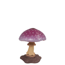 Small Purple Mushroom Over Sized Statue