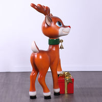 Cute Comic Reindeer Standing Statue