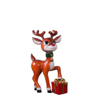 Cute Comic Reindeer Standing Statue