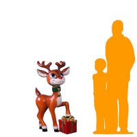 Cute Comic Reindeer Standing Statue