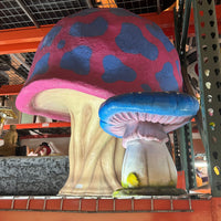 Purple Fantasy Mushroom Over Sized Statue