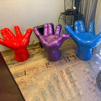 Blue Hand Chair Life Size Statue