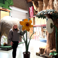 Large Narcis In Pot Over Sized Flower Statue