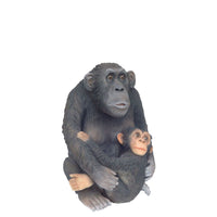 Monkey With Baby Life Size Statue