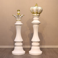 White Chess Pieces Set of 3 Life Size Statues