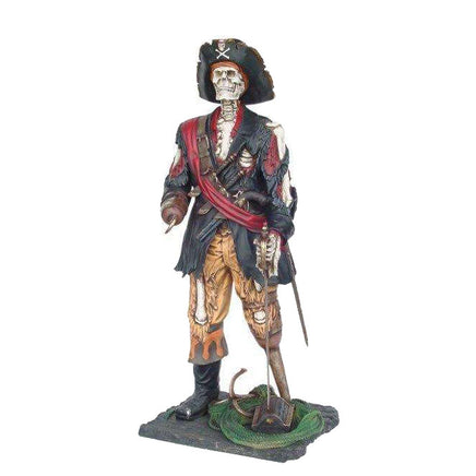 Pirate Captain Hook Skeleton Life Size Statue - LM Treasures 