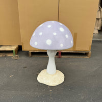 Small Pastel Purple Round Mushroom Statue