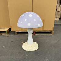 Small Pastel Purple Round Mushroom Statue