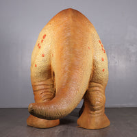 Orange Triceratops Baby Dinosaur Life Size Statue