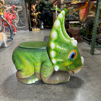 Child's Triceratops Dinosaur Chair Statue