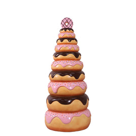 Large Stacked Donut Tree Over Sized Statue