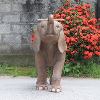 Walking Baby Elephant Calf Statue