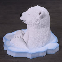 Peeking Baby Polar Bear Cub Statue