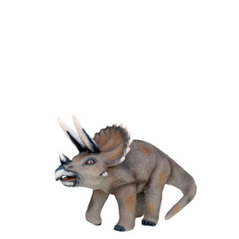 Small Walking Triceratops Dinosaur Statue