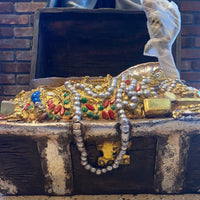 Large Opened Treasure Chest Life Size Statue - LM Treasures 