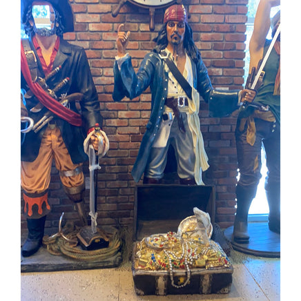 Large Opened Treasure Chest Life Size Statue - LM Treasures 