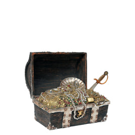 Large Opened Treasure Chest Life Size Statue - LM Treasures 