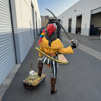 Lady Pirate With Treasure Chest Life Size Statue