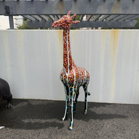 Walking Pop Giraffe Life Size Statue