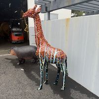 Walking Pop Giraffe Life Size Statue