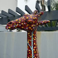 Walking Pop Giraffe Life Size Statue