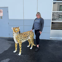 Cheetah Life Size Statue