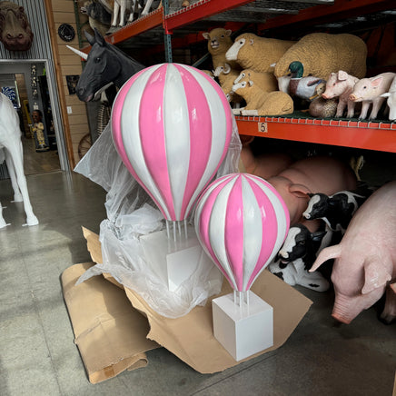 Medium Pink Hot Air Balloon Over Sized Statue - LM Treasures 