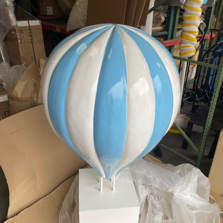 Large Blue Hot Air Balloon Over Sized Statue - LM Treasures 