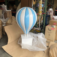 Large Blue Hot Air Balloon Over Sized Statue - LM Treasures 