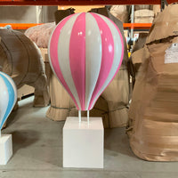 Large Pink Hot Air Balloon Over Sized Statue - LM Treasures 