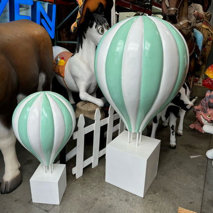 Medium Green Hot Air Balloon Over Sized Statue - LM Treasures 