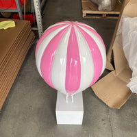 Medium Pink Hot Air Balloon Over Sized Statue - LM Treasures 