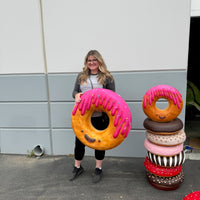 Large Donut Smiley Over Sized Statue - LM Treasures 
