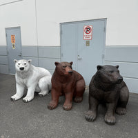 Polar Bear Sitting Life Size Statue