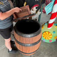 Barrel Trash Can Life Size Statue