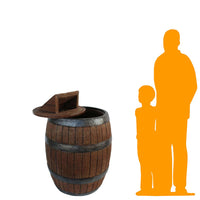 Barrel Trash Can Life Size Statue