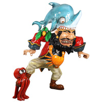 Comic Pirate and Shark Life Size Statue