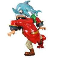 Comic Pirate and Shark Life Size Statue