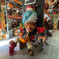 Comic Pirate and Shark Life Size Statue