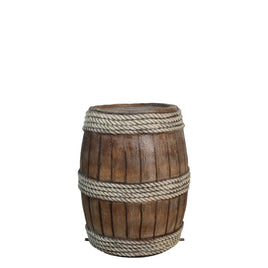 Barrel With Rope Life Size Statue