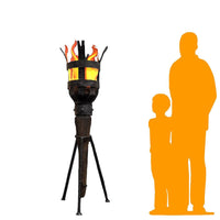 Fire Torch With Stand Life Size Statue