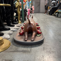 Roasted Pig On Platter Statue