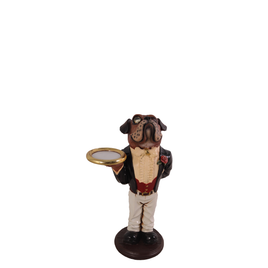 Small Bulldog Boxer Butler Statue