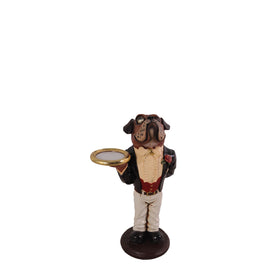 Small Bulldog Boxer Butler Statue