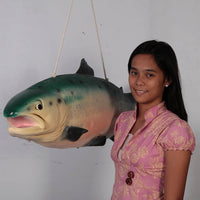 Hanging Salmon Life Size Fish Statue - LM Treasures 